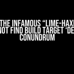 Solving the Infamous “Lime-Haxe: Error: Could not find build target ‘default'” Conundrum